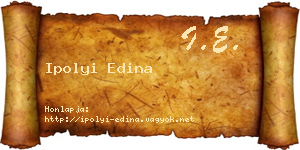 Ipolyi Edina névjegykártya