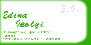 edina ipolyi business card